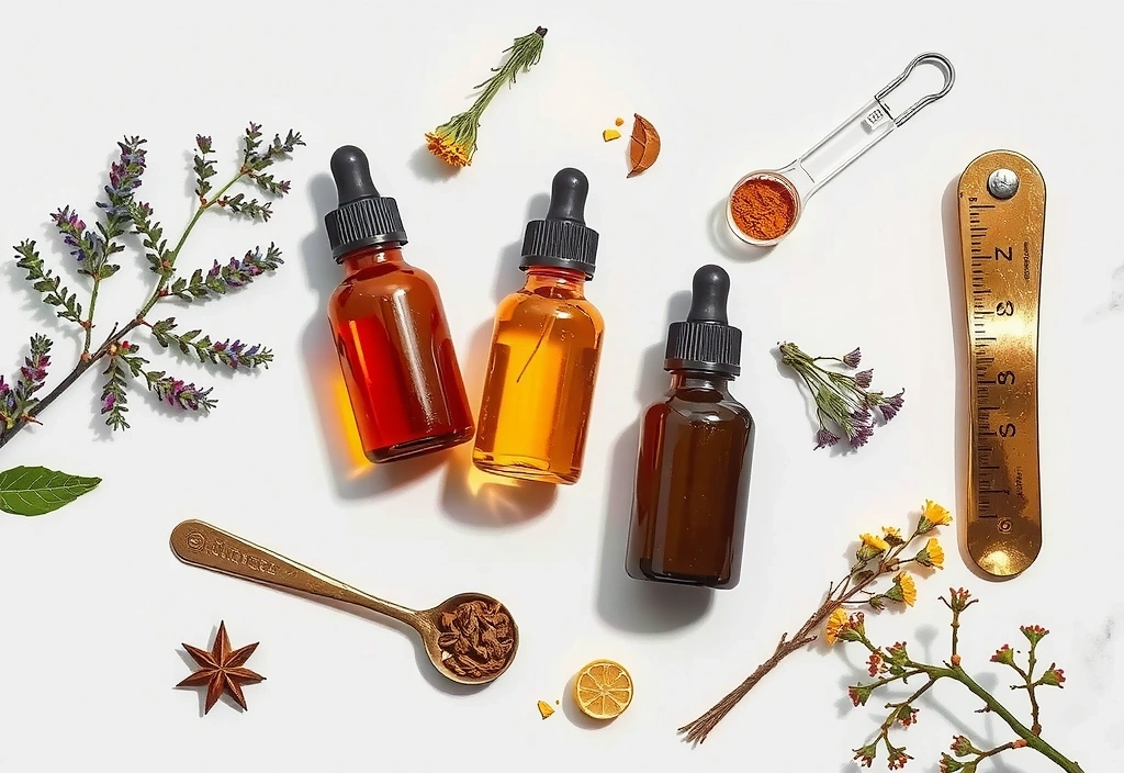 Kompozycja z naturalnymi preparatami